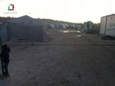 جانب من معاناة المهجرين الفلسطينيين في مخيم دير بلوط شمال سورية 