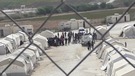 احتراق خيمة أحد المهجرين الفلسطينيين في مخيم المحمدية شمال سورية 