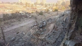 الدمار في شارع الـ 30 في مخيم اليرموك بدمشق