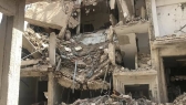 صور تظهر آثار الدمار في المنطقة الممتدة من مدخل مخيم اليرموك باتجاه ساحة الريجة