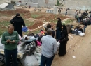 فلسطينيون مهجرون من جنوب دمشق إلى منطقة شمال سورية يباتون في العراء والخيام 