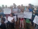 اعتصام للمهجرين الفلسطينيين في مخيم دير بلوط شمال سورية 