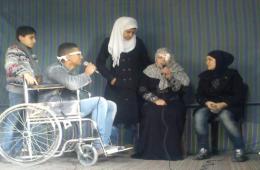 A ceremony in honor of special needs people in Jermana camp.