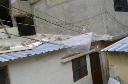 Several Damages to the Palestinians of Syria Houses by the Snowstorm in Sour City.