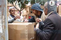 Preparing 1200 Food Baskets to be Distributed in Khan Danoun Camp