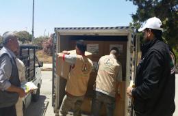 Distribution of Relief Aid to "1000" Family from Handarat and Neirab Camps in Aleppo.