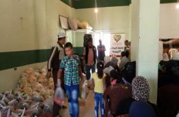 Al Wafaa European Campaign Distributes Food Aid to Palestinians of Syria in Bar Elias in Lebanon