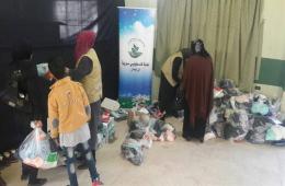 Distributing winter clothes to orphans in Bekaa at northern Lebanon.