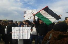 Palestinian-Syrians organize a sit-in next to the Candian Embassy in Beirut demanding immigration.