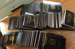 A batch of PA passports given to PRS in Gaza.