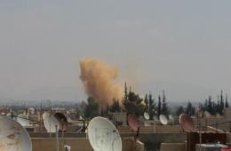 Syrian Warplanes Drop 14 Barrels on Khan Eshieh Camp