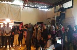 A Solidarity sit-in with the Yarmouk People at Ain Al Hilwa Camp South of Lebanon