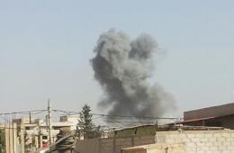 Two Air Strikes Target the Vicinity of Khan Al Shieh Camp