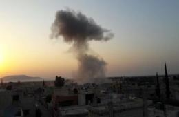 Artillery and Air Strikes Target Khan Al Shieh Camp and its Vicinity