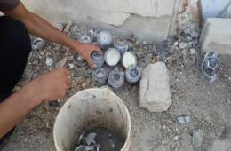 A Victim and Many Injures in the Internationally Banned Cluster Bombs in  khan Al Shieh Camp