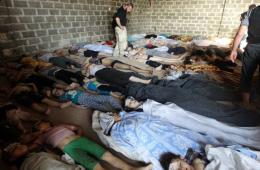 In the Third memory of the Chemical massacre: 33 Palestinian died due to the Chemical bombing in Separate areas in Damascus Suburb 