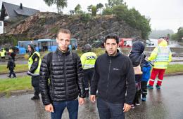 Two Palestinian Syrian Refugees Participated in rescuing the Injuries due to an accident in one of the Norwegian Cities