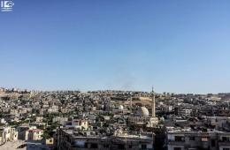 Targeting Al-Hamah by explosive barrels