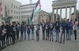 Dozens of Palestinian refugees in Berlin rally in solidarity with Khan Al-Shih Camp