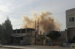Barrel Bombs Dropped on Environs of Khan Al-Shih Camp
