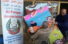Relief items handed out to Palestinians of Syria in Lebanon