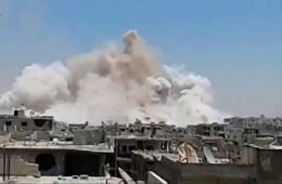 Syrian Gov’t Forces Step Up Barrel Attacks on Daraa Camp for Palestinian Refugees  