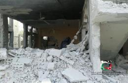Shelling with tanks and mortars targets the outskirts of the Deraa refugee camp in the south of Damascus