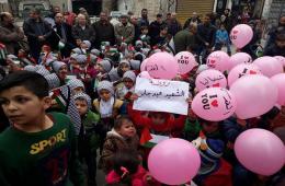 Children of Neirab camp support Jerusalem