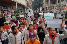 Solidarity stands with Jerusalem in a number of Palestinian camps in Syria