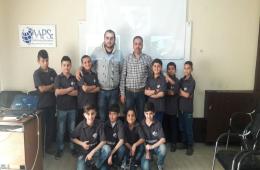 “Palestine Hope” team end their preparations to participate in the “Roboogie 2” competition in Beirut