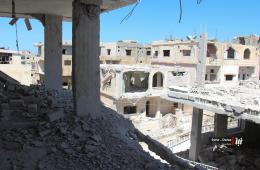 Regime forces renew their bombardment of the Sad Road neighborhood in south Syria