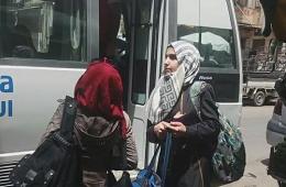 Palestinian students leave Yelda to Damascus to apply for their High School exams