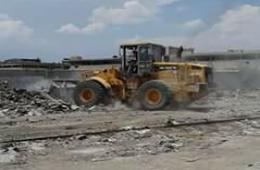 The continued removal of rubble from the streets of Sabinah camp and its inhabitants complain about the lack of relief assistance