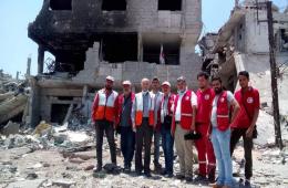 The Palestinian Red Crescent inspects its medical facilities in Yarmouk camp