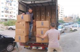 Hygiene parcels distributed to the Palestinian-Syrians in Beddawi camp, north of Lebanon