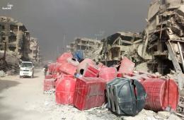 Continued looting of houses and infrastructure in Yarmouk camp