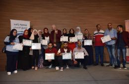 Graduation of a media course for a few Palestinians from Syria in Lebanon