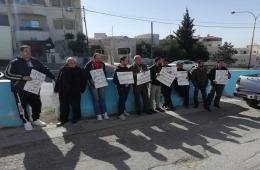 Palestinian Refugees from Syria Rally outside of UNRWA Office in Amman