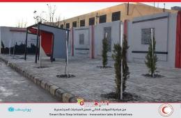 Smart Bus Stop Installed in AlNeirab Camp for Palestinian Refugees in Aleppo