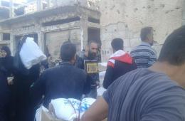 Food Baskets Distributed in Daraa Camp for Palestinian Refugees
