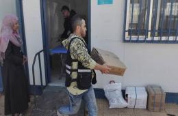 Relief Aids Distributed in Handarat Camp for Palestinian Refugees