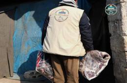 NGO Continues to Assist Displaced Palestinian Families North of Syria