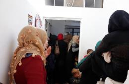 Aids Handed Over to Expectant Women in Aleppo’s Handarat Refugee Camp
