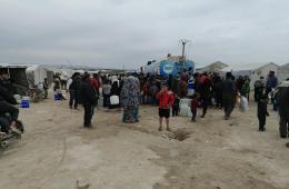 Situation of Displaced Palestinian Families in Deir Ballout Camp Exacerbated by Water Dearth
