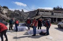 Aid Items Handed Over to Displaced Families in Yarmouk Camp