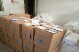 Food Aid Distributed in Deraa Camp for Palestinian Refugees