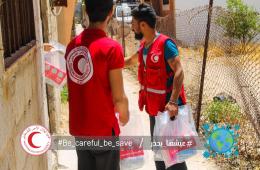 Disinfectants Distributed in Palestinian Refugee Camp in Syria