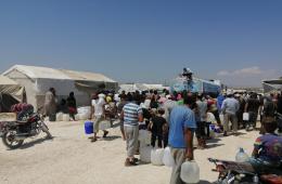 Situation of Displaced Palestinian Families in Deir Ballout Camp Exacerbated by Water Dearth