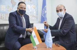 India Provides US$ 1 Million to UNRWA for Palestinian Refugees