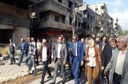 Damascus Governor Pays Visit to Yarmouk Camp